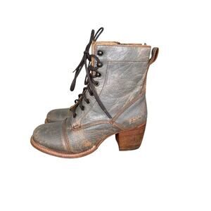 Bedstu Judgement Lace Up Combat Boots Womens 6.5 Distressed Leather Indie Sleaze